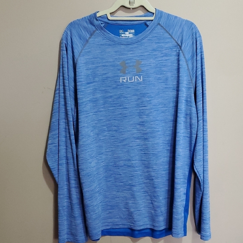 Under Armour Men's Blue Long Sleeve Fitted Shirt Size Xl